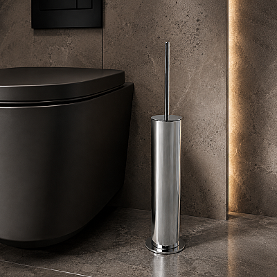 Vitale Banyo Nova Yuvarlak Tuvalet Fırçası Krom (KBW-8857CR) - Vitale Banyo