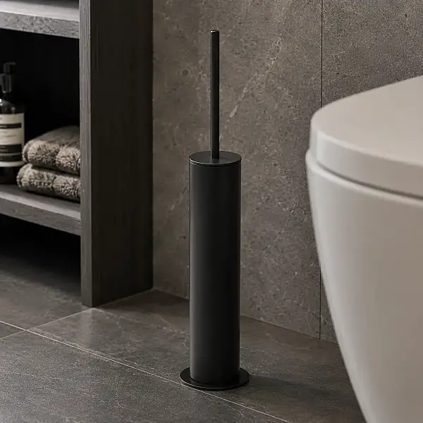 Vitale Banyo Nova Yuvarlak Tuvalet Fırçası Mat Siyah (KBW-8857MB) - 1