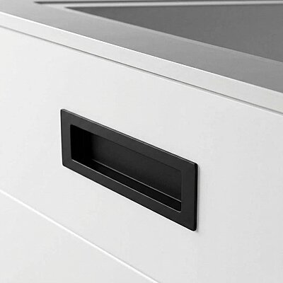 Özen Gömme Mobilya Kulbu Siyah Renk 160mm Kulp (Ö9156-160-02) - Özen