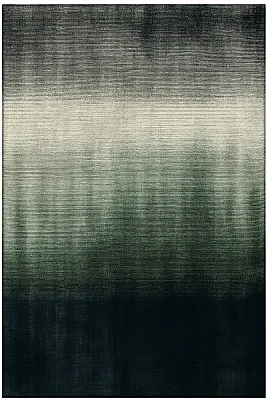 Odessa 500 Siyah Yeşil Degrade Ombre Modern Halı Tasarım Ince Kilim Halı Ev Oda Salon Halısı 120x200 - 1