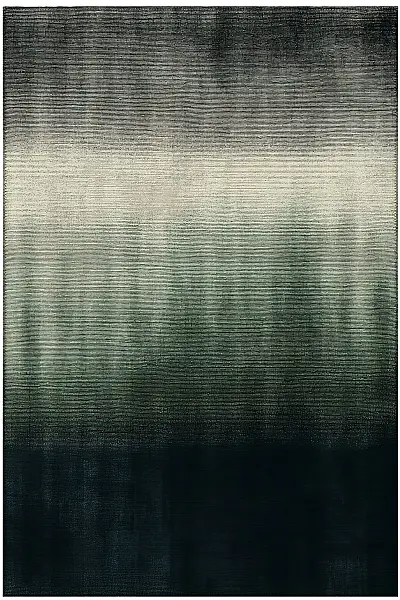 Odessa 500 Siyah Yeşil Degrade Ombre Modern Halı Tasarım Ince Kilim Halı Ev Oda Salon Halısı 120x200 - 1