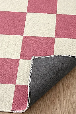 Odessa Pembe Krem Damalı Yıkanabilir Bohem Dijital Baskı Şönil Genç Oda Giyinme Salon Ev Oda Halısı 120x200 - 3