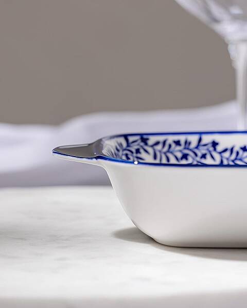 Orva Kare Tabak Mavi/Beyaz 17 cm (AMZ54) - 3