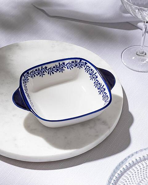 Orva Kare Tabak Mavi/Beyaz 17 cm (AMZ54) - 5