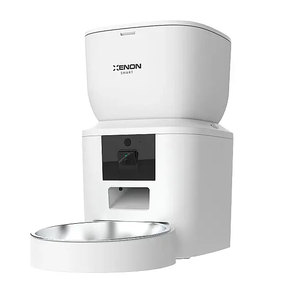 Otomatik Kedi Mama Kabı (Kameralı) | Çelik Kaseli, Sesli, Wifi, Mobil Kontrol, Akıllı Mama Kabı (X8604) - 2