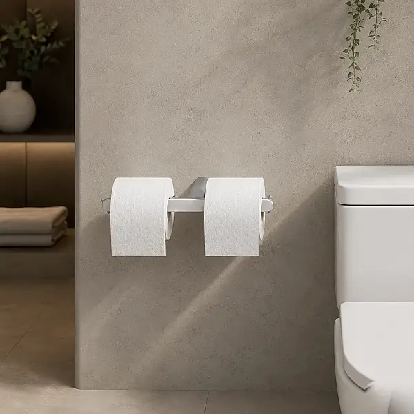 System Banyo Ovalin İkili Tuvalet Kağıtlığı Krom Renk 87x137x159 mm (BA1025 013 CR) - 4