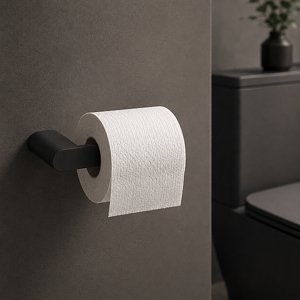 System Ovalin Tuvalet Kağıtlığı Siyah Renk 25x63x159 mm (BA1025 002 AL6) - 1