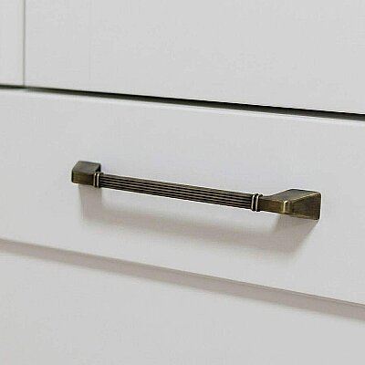 Özer Lort Çizgili Mobilya Kulbu Antik Sarı 160mm Kulp (B-3021-160-94) - Özer