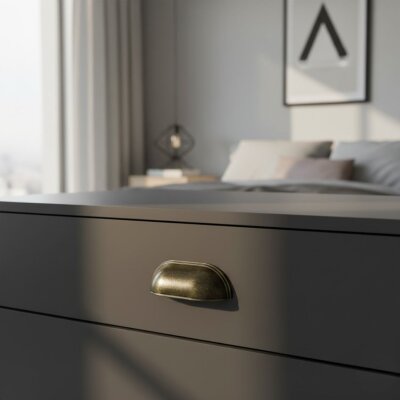 Özer Yuvarlak Mobilya Kulbu Antik Sarı 64mm Tas Kulp (B-5002-64-94) - Özer