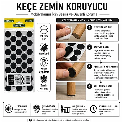 Pacific Siyah Keçe 24mm (TAP152) - Sese (1)