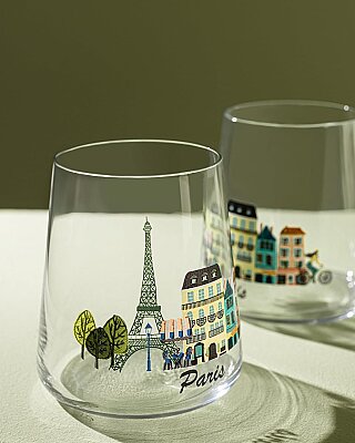 Paris City İkili Su Bardağı Seti - Genel