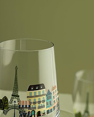 Paris City İkili Su Bardağı Seti - 3