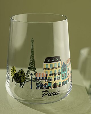 Paris City İkili Su Bardağı Seti - 4