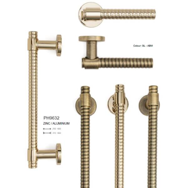 System Çekme Kol 25cm Antik Sarı Renk (PH9632 0250 ABM-ABM) - 2