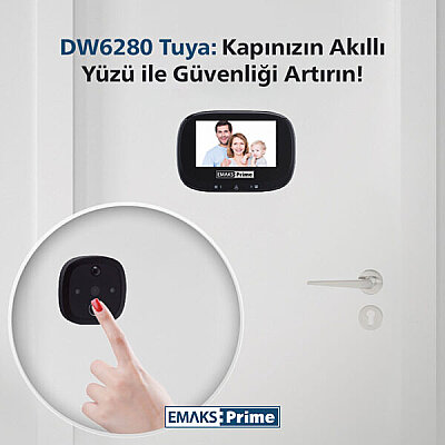 Emaks Prime DW6280 Akıllı Kapı Ekranı Dürbünü Tuya (EE.ACS.001.0002.R001) - 3
