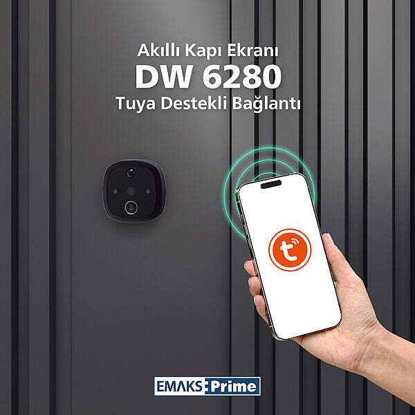 Emaks Prime DW6280 Akıllı Kapı Ekranı Dürbünü Tuya (EE.ACS.001.0002.R001) - 2