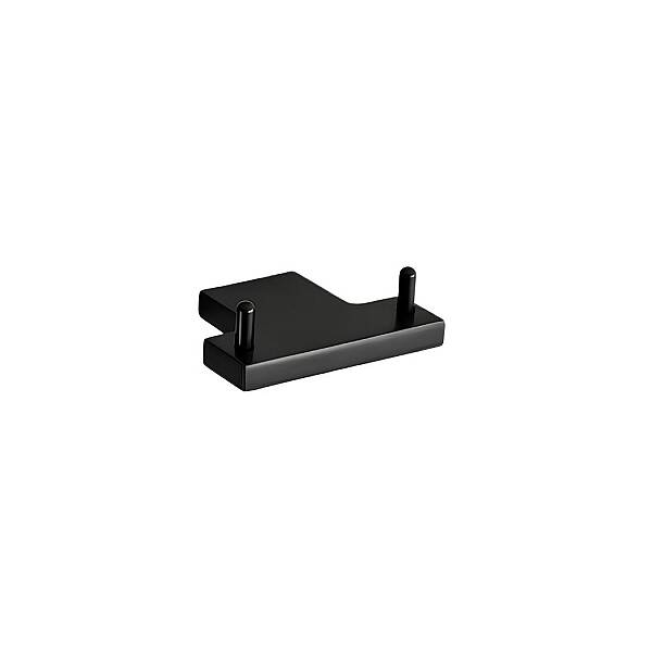 System Banyo Plain İkili Askılık Siyah Renk 28x60x80 mm (BA1027 012 AL6) - 1