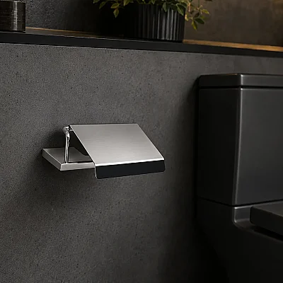 Plain Kapaklı Tuvalet Kağıtlığı Krom (BA1027 023 CR) - 1