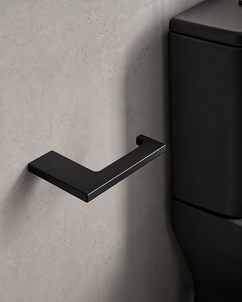 System Banyo Plain Tuvalet Kağıtlığı Siyah Renk 15x80x154 mm (BA1027 002 AL6) - 1