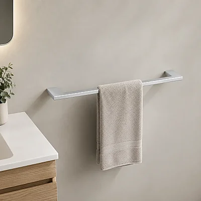 System Banyo Plain Uzun Havluluk Krom Renk 15x80x600 mm (BA1027 014 CR) - 1