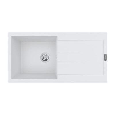 Polex P-X1 Tek Göz Beyaz Eviye (POL-X1) - 1