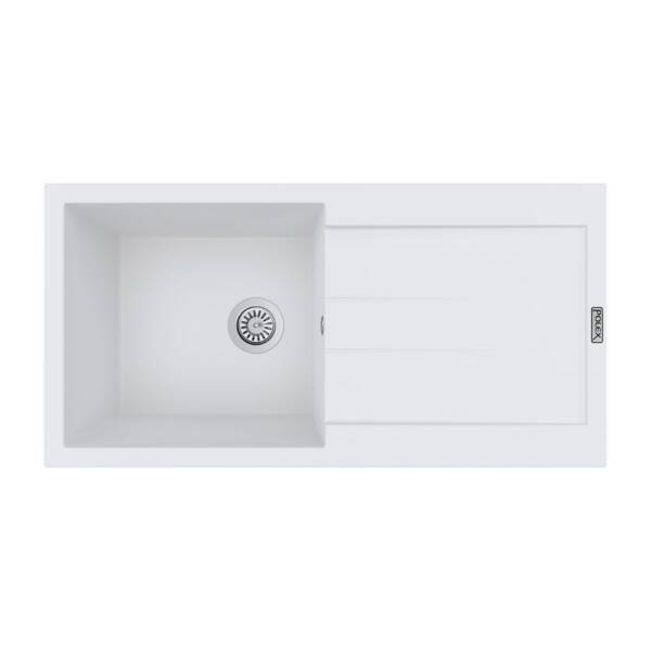 Polex P-X1 Tek Göz Beyaz Eviye (POL-X1) - 1