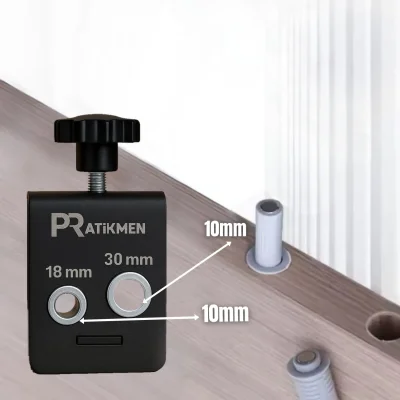 Pratikmen Bas Aç 18 ve 30 Mm Orta Merkez Delik Delme Aparatı (SL0564) - 2