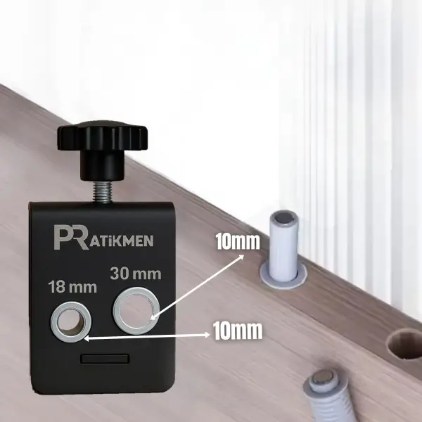 Pratikmen Bas Aç 18 ve 30 Mm Orta Merkez Delik Delme Aparatı (SL0564) - 2