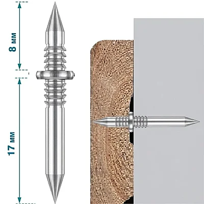 Pratikmen Çift Yönlü Çelik Paslanmaz Pervaz, Duvar Ve Alçıpan Çivisi 25li (SL0539) - 3