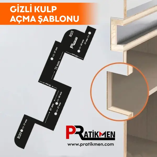Pratikmen Gizli Kulp Açma Şablonu (SL0546) - 3