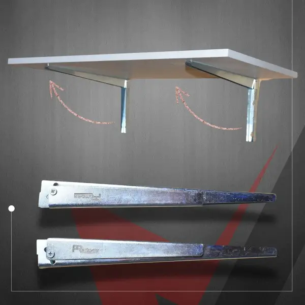 Pratikmen Katlanır Duvara Monte Aç Kapa Masa Ayağı L Masa Konsolu 40 cm (SL0556) - 2