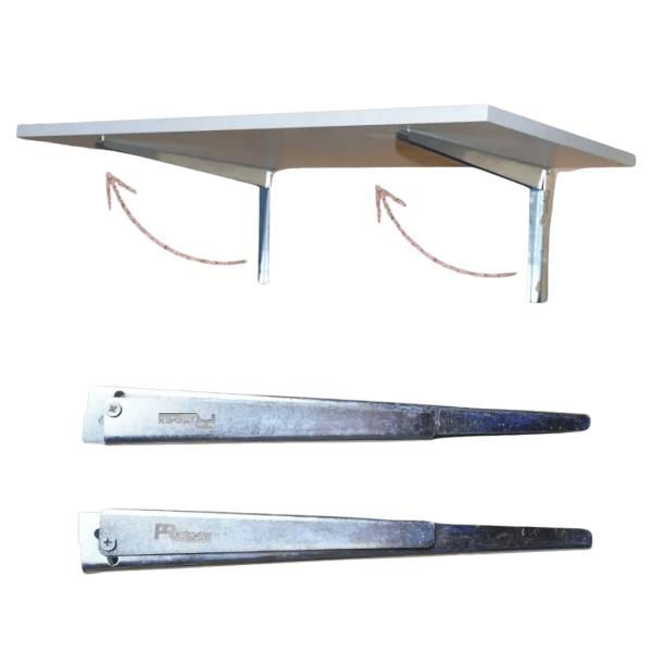 Pratikmen Katlanır Duvara Monte Aç Kapa Masa Ayağı L Masa Konsolu 40 cm (SL0556) - 1