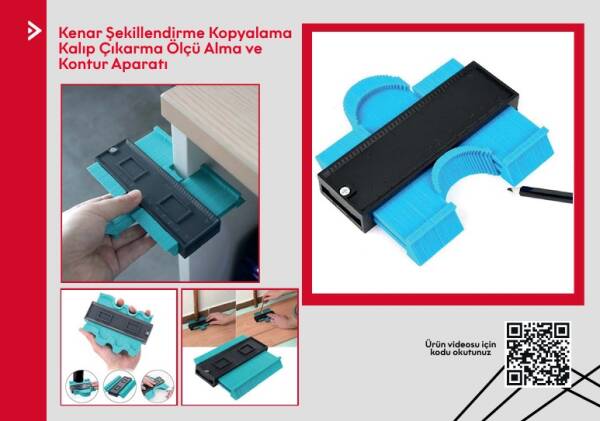 Pratikmen Kenar Şekillendirme Kopyalama Kalıp Çıkarma Ölçü Alma ve Kontur Aparatı 25 cm (SL0561-2) - 1