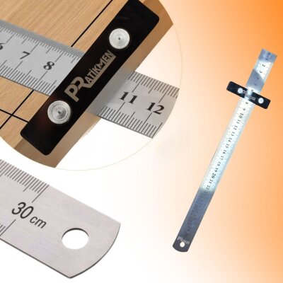 Pratikmen Profesyonel Hassas Ayarlanabilir Çizme, İşaretleme ve Sabitleme Cetveli 30 cm (SL0525) - 5