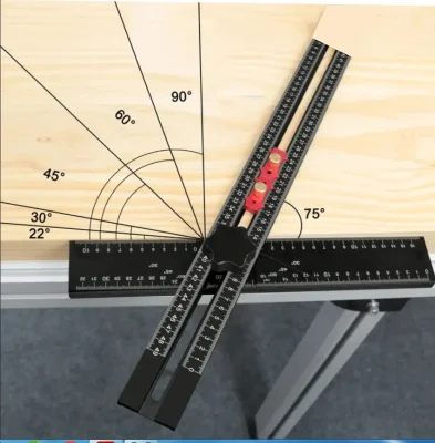 Pratikmen T Cetveli 60 Cm Gönye Açılı Kulp ve Delik Delme Şablonu -S- (SL0563) - 6