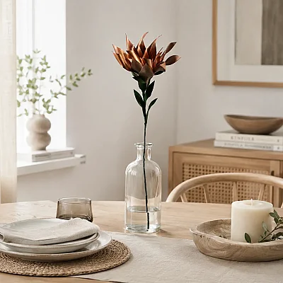 Pudra Güneş Çiçeği Yapay Dal (AK.ESR0090) - 4