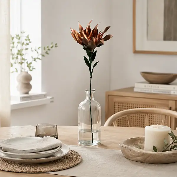 Pudra Güneş Çiçeği Yapay Dal (AK.ESR0090) - 4