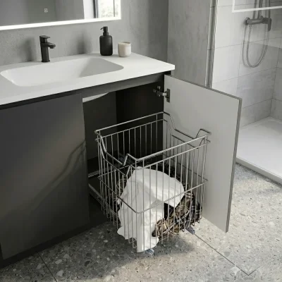 Pyramith Alttan Raylı Çamaşır Sepeti 50 cm (C-7049C) - 1