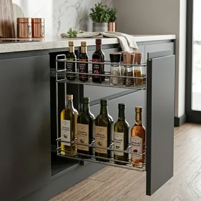 Pyramith Frenli Teleskopik Yandan Raylı Şişelik 25 cm (C-2002) - 1