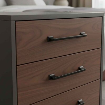 Reis Beta Modeli Düz Mobilya Kulbu Siyah Renk 160-192mm Ayarlanabilir Kulp (R-01-160/192-02) - Sese