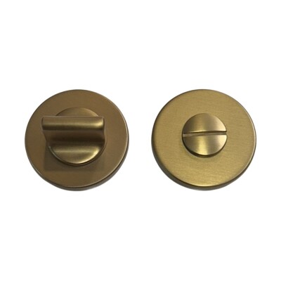System Yuvarlak Wc Banyo Kapı Rozeti Şampanya Rengi (RO22W CHB) - 1