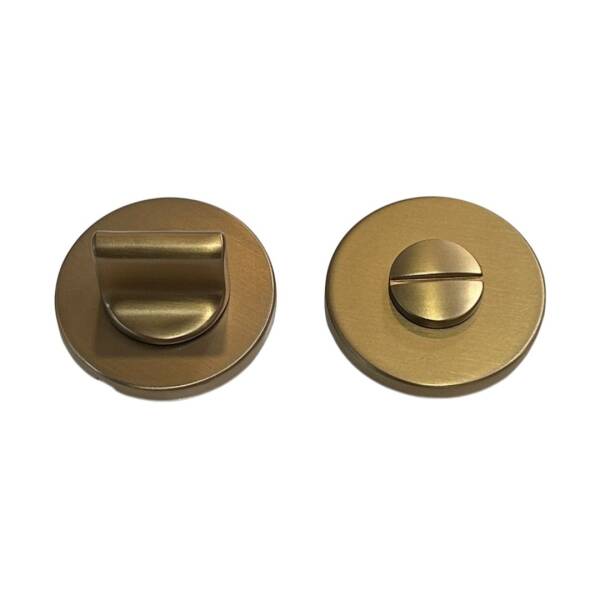 System Yuvarlak Wc Banyo Kapı Rozeti Şampanya Rengi (RO22W CHB) - 2