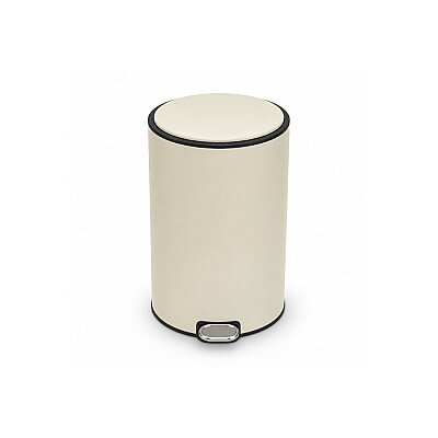 Round Mat Krem Çöp Kovası 30 L (VA 9206) - Vivarel (1)