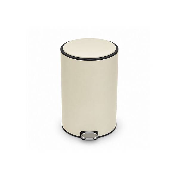 Round Mat Krem Çöp Kovası 30 L (VA 9206) - 2