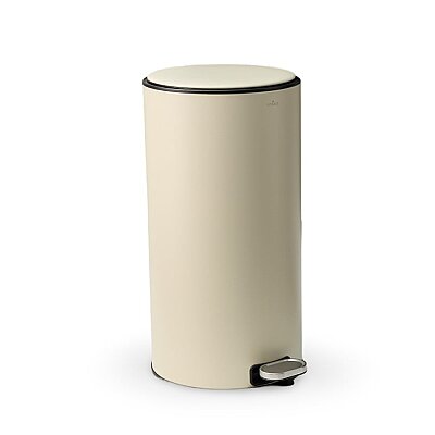 Round Mat Krem Çöp Kovası 30 L (VA 9206) - Vivarel (1)