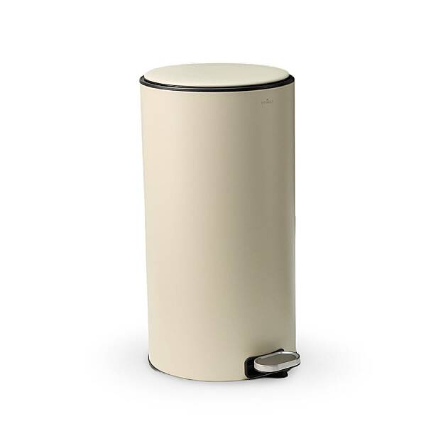 Round Mat Krem Çöp Kovası 30 L (VA 9206) - 2