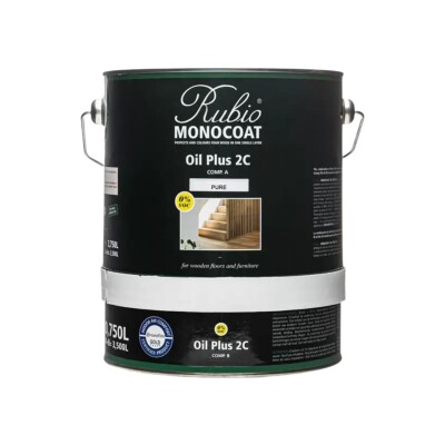 Rubio Monocoat Oil Plus 2C Comp. A Pure 3.5 Lt (RUB159) - Rubio Monocoat