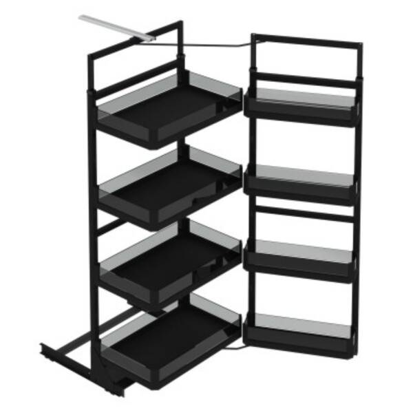 Starax 45cm Premium İkiz Kiler 6 Sepetli Kiler Antrasit Renk (S-1227-P-A) - 2