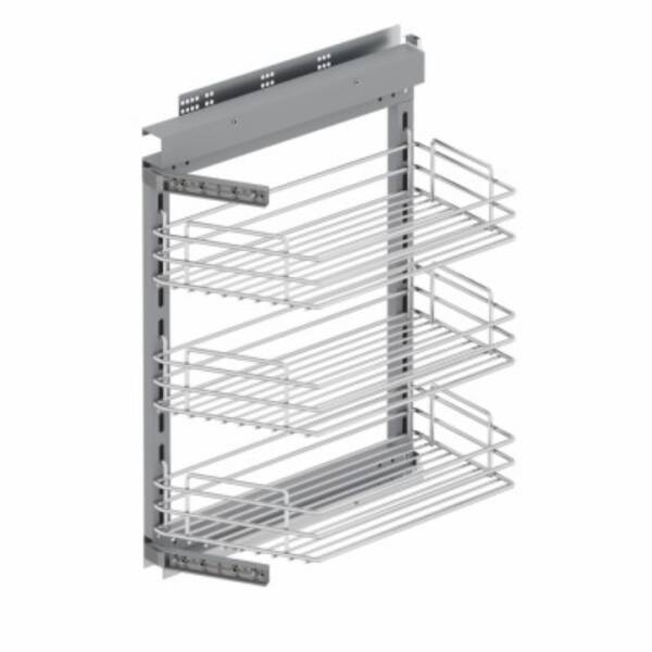 Starax 25cm Yandan Gizli Raylı Ünite (45 Derece) Tel Krom Renk (S-2202-C) - 2