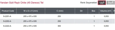 Starax 25cm Yandan Gizli Raylı Ünite (45 Derece) Tel Krom Renk (S-2202-C) - 3